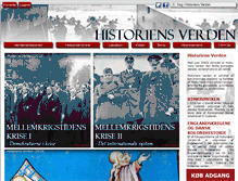 Tablet Screenshot of historiensverden.dk